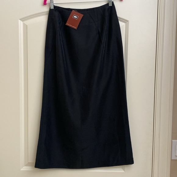 NWT REI Maxi Skirt Womens 6 academia collegiate High waisted Tencel Black office - Picture 2 of 7